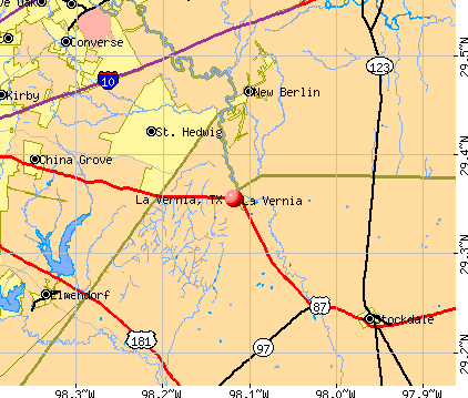 La Vernia, TX map