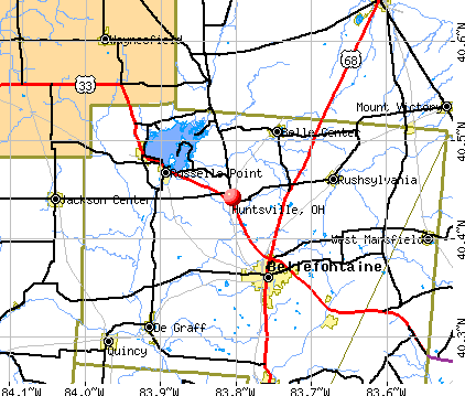 Huntsville, OH map