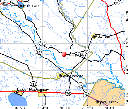 Kelly, NC map