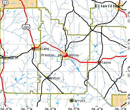 Preston, GA map