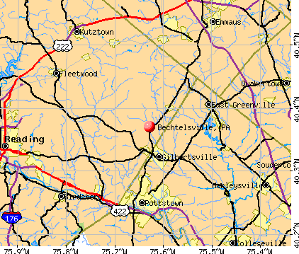 Bechtelsville, PA map