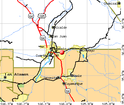 Cuartelez, NM map
