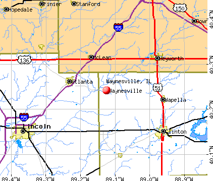 Waynesville, IL map