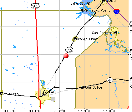 Alfred-South La Paloma, TX map
