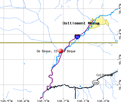 De Beque, CO map