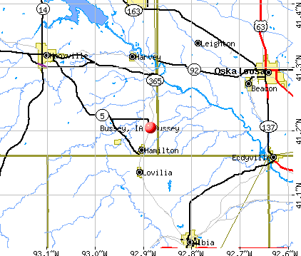 Bussey, IA map