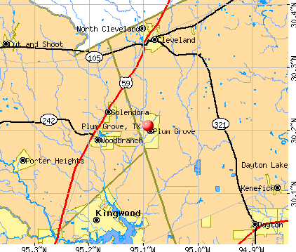 Plum Grove, TX map