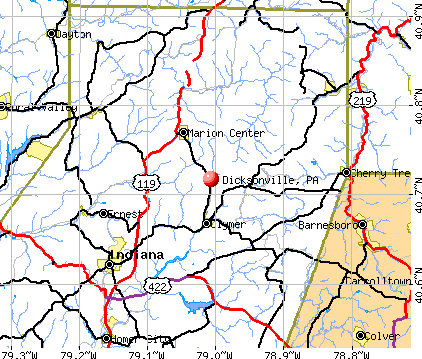 Dicksonville, PA map