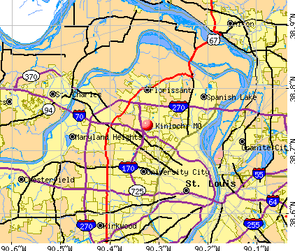 Kinloch, MO map