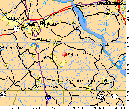 Felton, PA map