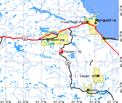 Palmer, MI map