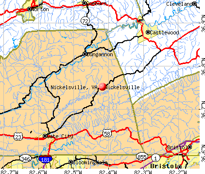 Nickelsville, VA map