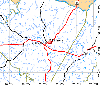 Dillwyn, VA map