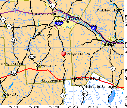 Clayville, NY map
