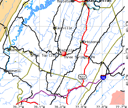 Three Springs, PA map