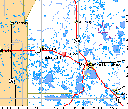 Audubon, MN map