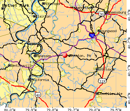 Smithton, PA map