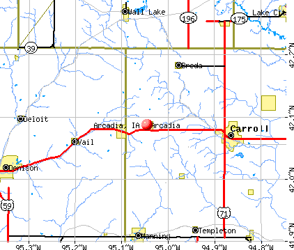 Arcadia, IA map