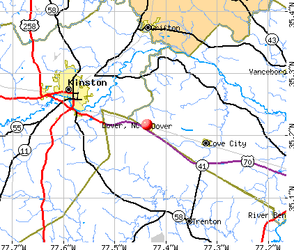 Dover, NC map