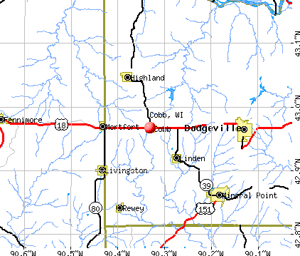 Cobb, WI map