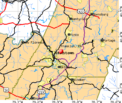 Franklin, PA map