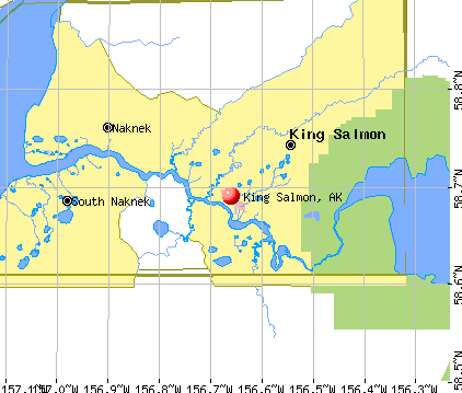 King Salmon, AK map