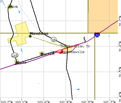 Thorntonville, TX map