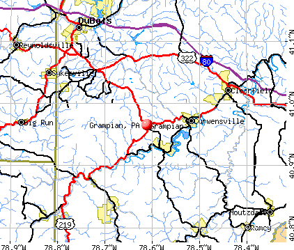 Grampian, PA map
