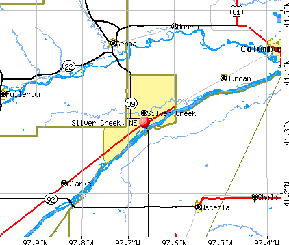 Silver Creek, NE map