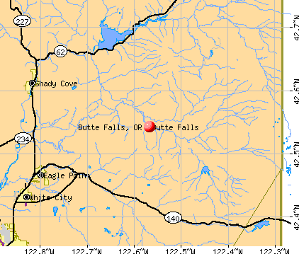 Butte Falls, OR map