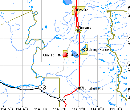 Charlo, MT map