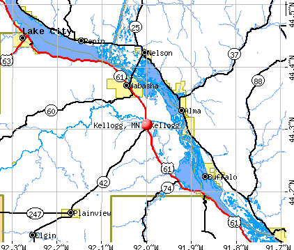Kellogg, MN map
