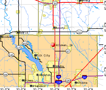 Alleman, IA map