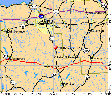 Munnsville, NY map