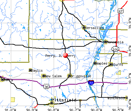 Perry, IL map