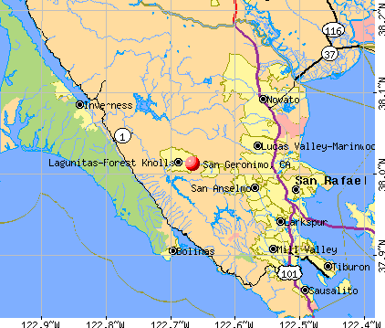 San Geronimo, CA map