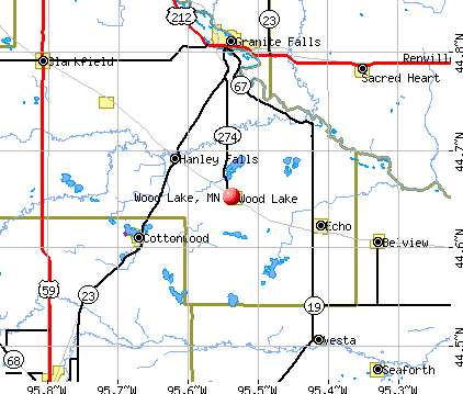 Wood Lake, MN map