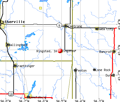 Ringsted, IA map