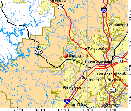 Maytown, AL map
