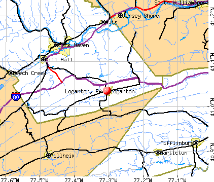 Loganton, PA map