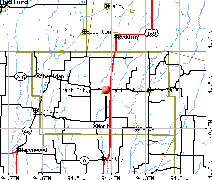 Grant City, MO map