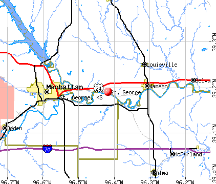 St. George, KS map