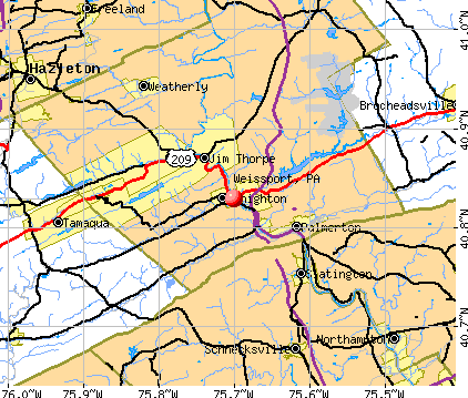 Weissport, PA map
