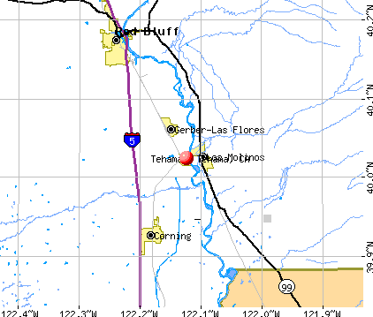 Tehama, CA map