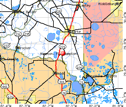 Hampton, FL map