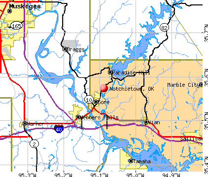 Notchietown, OK map