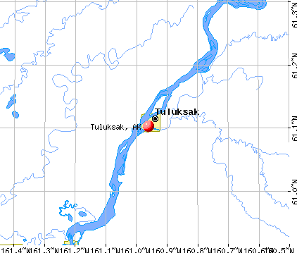 Tuluksak, AK map