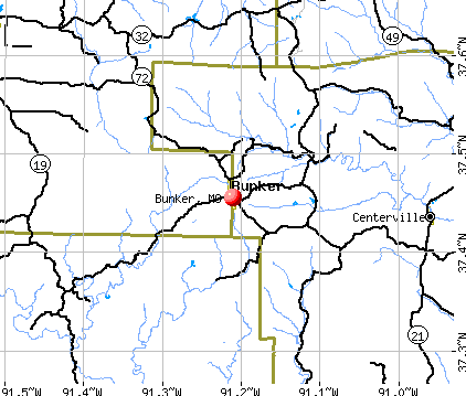 Bunker, MO map