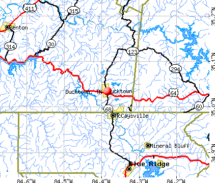 Ducktown, TN map