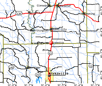 Greentop, MO map